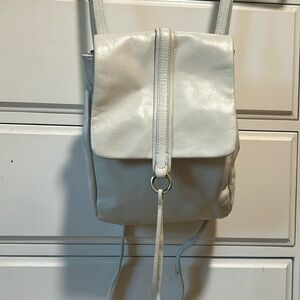 Hobo white leather convertible backpack
